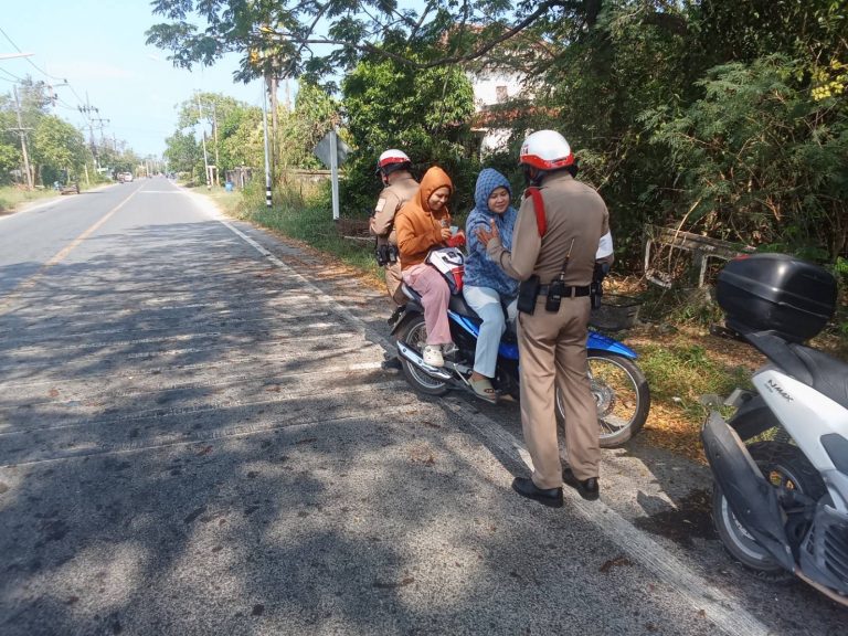 จราจร ร่วมกันตั้งจุดตรวจ จุดสกัด ฯลฯ บริเวณเส้นทางถนนระโนด – กระแสสินธ์